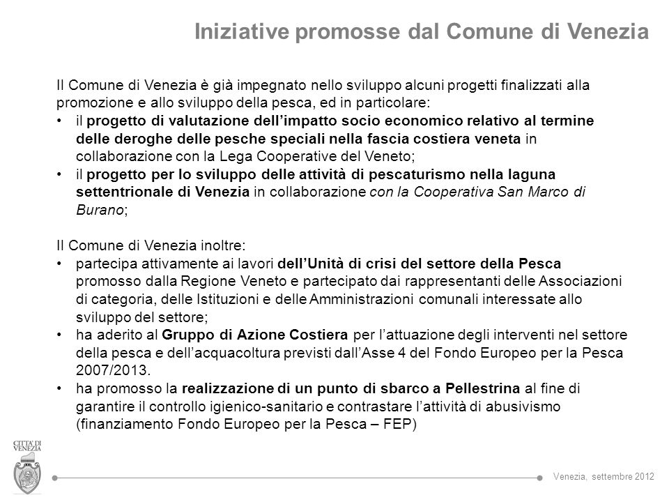 Il Settore Della Pesca Nel Comune Di Venezia Ppt Scaricare